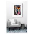 Mandrill Monkey Portrait Colorful Pop Art Canvas