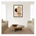 Abstract Geometric Organic Shapes Beige Brown