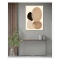 Abstract Geometric Organic Shapes Beige Brown