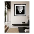 Surprised Elderly Man Portrait Black White