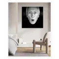 Surprised Elderly Man Portrait Black White