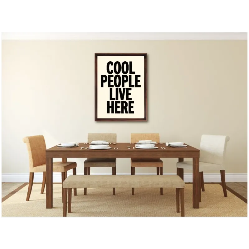 Πίνακας Τυπογραφίας Cool People Live Here Μοντέρνος