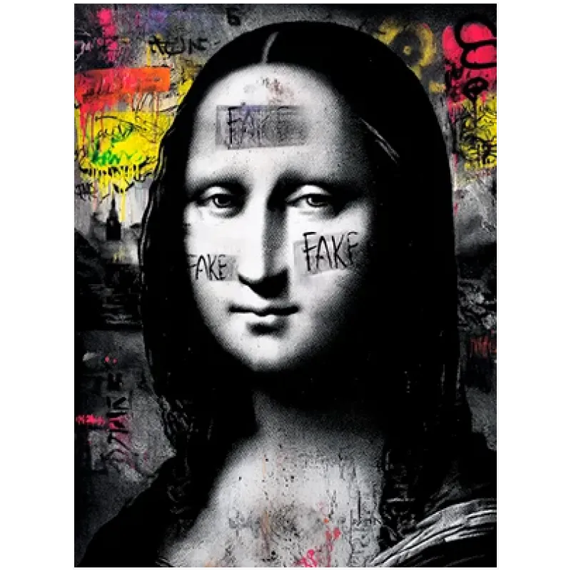 Πορτραίτο Μόνα Λίζα Γκράφιτι Street Art
