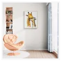 Οικογένεια Καμηλοπαρδάλεων Expressive Sketching Σε Πορτοκαλί Τόνους