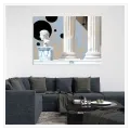 Classical Statue and Columns Abstract Artwork Canvas