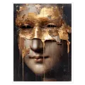 Classical Face with Gold Leaf and Dripping Accents
