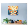 Geometric Summer Watermelon Sunset Abstract Art