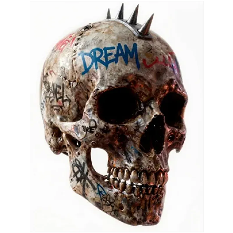 Νεκροκεφαλή Punk Graffiti Dream Metalic Τέχνη