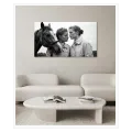 Women with Horse Black and White Fine Art Print
