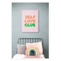 Self Love Club Αφίσα Retro Typography σε Ροζ και Πράσινο
