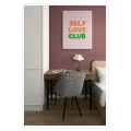 Self Love Club Αφίσα Retro Typography σε Ροζ και Πράσινο