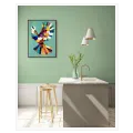 Colorful Bird in Flight Modern Abstract Composition