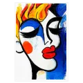 Αφηρημένο Πορτραίτο Γυναίκας Pop Art σε Έντονα Χρώματα