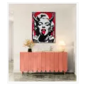Πορτραίτο Pop Art Marilyn Monroe με Κέρατα σε Κόκκινο Χρώμα