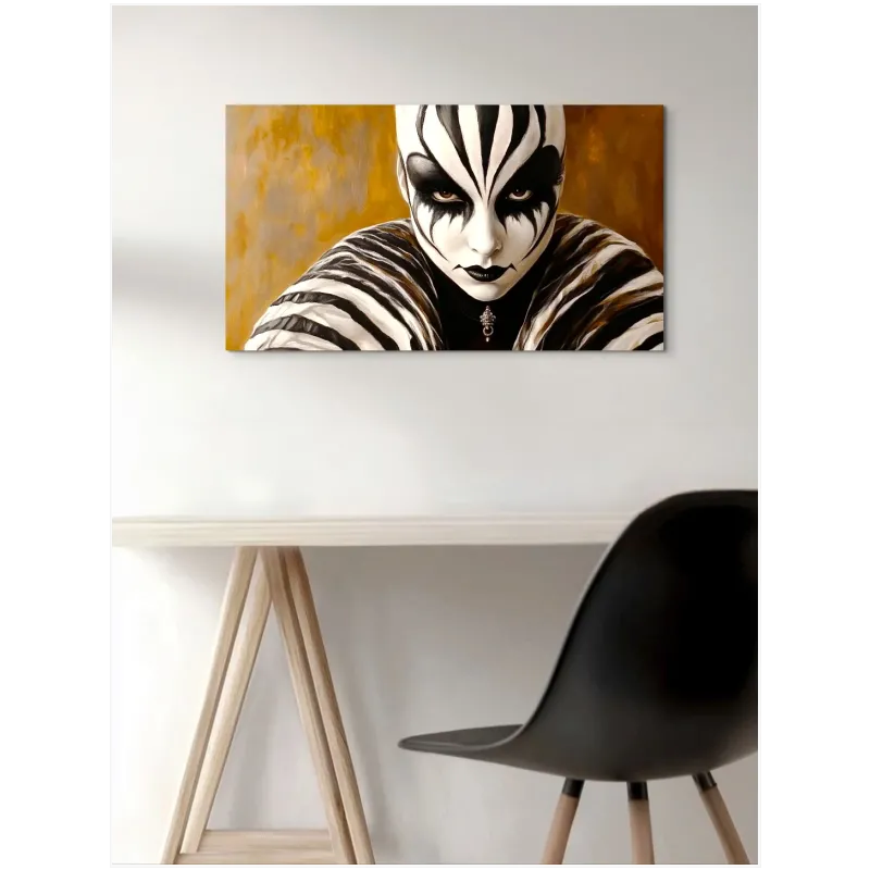 Avant Garde Woman Portrait with Dramatic Makeup