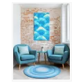 Abstract Blue Waves Watercolor Canvas Artwork