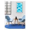 Abstract Blue Waves Watercolor Canvas Artwork