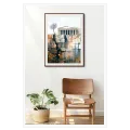 Αρχαίος Ελληνικός Ναός με Δέντρο Fine Art Πίνακας