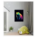 Colorful Grizzly Bear Pop Art Style Canvas