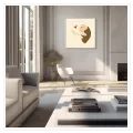Αφαιρετικό Πορτραίτο Γυναίκας Σε Μινιμαλιστικό Στυλ Μπεζ