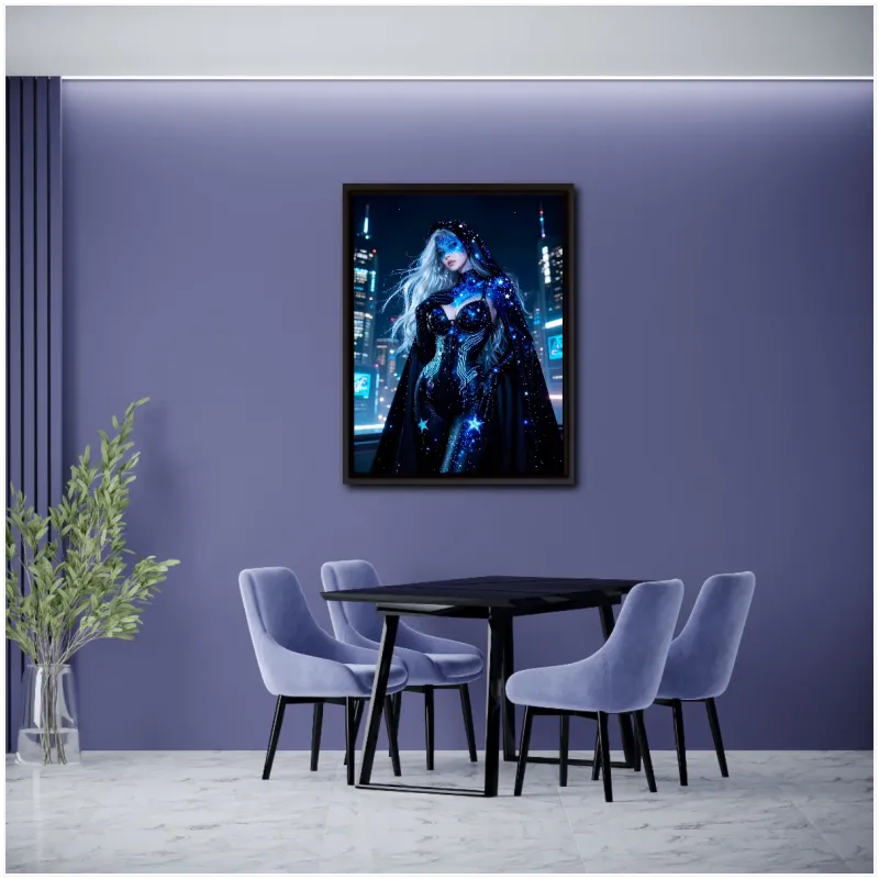 Φουτουριστική Γυναίκα Starry Night Cyberpunk Μπλε
