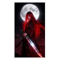 Γυναίκα Πολεμίστρια Fantasy με Κόκκινο Σπαθί