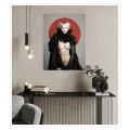 Γυναικείο Πορτραίτο Avant Garde με Κόκκινο Κύκλο