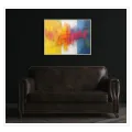 Abstract Geometric Composition with Colorful Squares