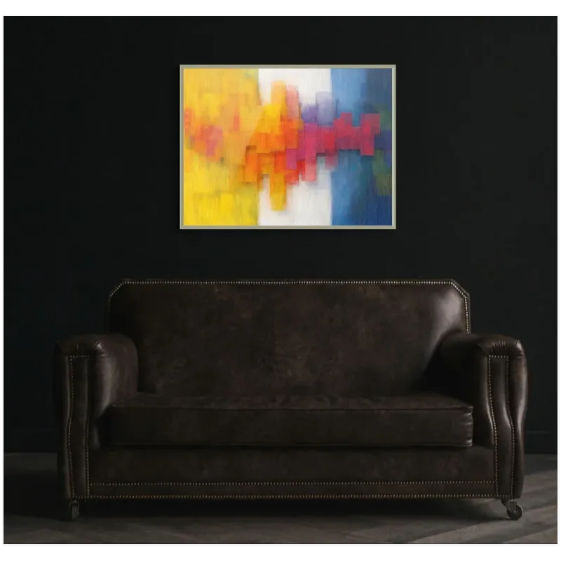 Abstract Geometric Composition with Colorful Squares