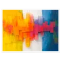 Abstract Geometric Composition with Colorful Squares