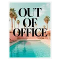Πίνακας Πισίνα με Φοίνικες Out Of Office Ρετρό