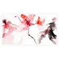 Abstract Fluid Ink Flow Red Black Canvas