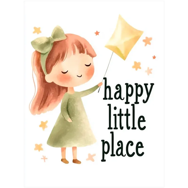 Παιδικό Κορίτσι Happy Little Place Ακουαρέλα