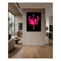 Royal Crown Dripping Pink Paint Pop Art