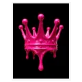 Royal Crown Dripping Pink Paint Pop Art
