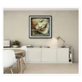 Glitch Face Mask Cyberpunk Multicolor Canvas Art