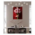Surreal Eye Bouquet Artwork in Dramatic Red