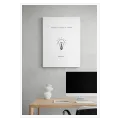 Spark of Possibility Minimalist Black White Wall Art