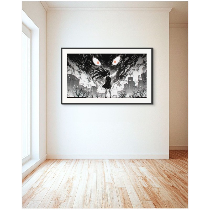 Μυστηριώδης Γυναίκα σε Αστικό Τοπίο - Ψηφιακή Τέχνη