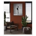 Ballerina in Elegant Pose Black and White