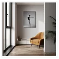 Ballerina in Elegant Pose Black and White