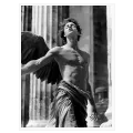 Winged Angel Dramatic Classical Portrait Black White