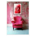 Abstract Dancing Figures in Dynamic Red Swirling Vortex