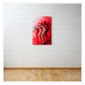 Abstract Dancing Figures in Dynamic Red Swirling Vortex