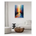 Forest Path Abstract Landscape Colorful Canvas