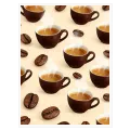 Espresso Cup Pattern Warm Coffee Artwork