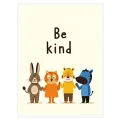 Παιδικό Κάδρο Ζωάκια Be Kind Χαρούμενο Μπεζ