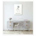 Minimalist Line Art Flower Growth Takes Time White