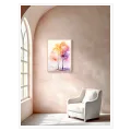 Autumn Watercolor Trees Painting in Vibrant Pastel Colors