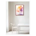 Autumn Watercolor Trees Painting in Vibrant Pastel Colors